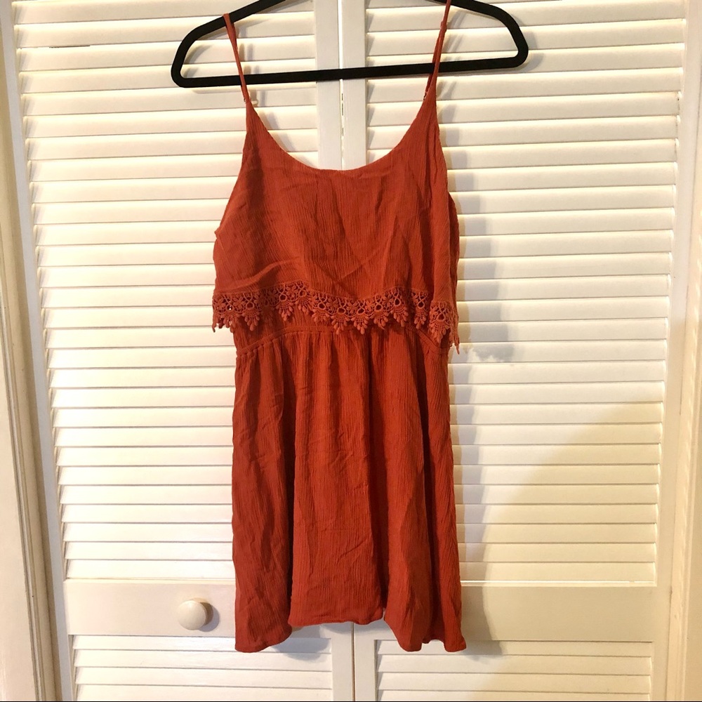 Orange mini sun dress